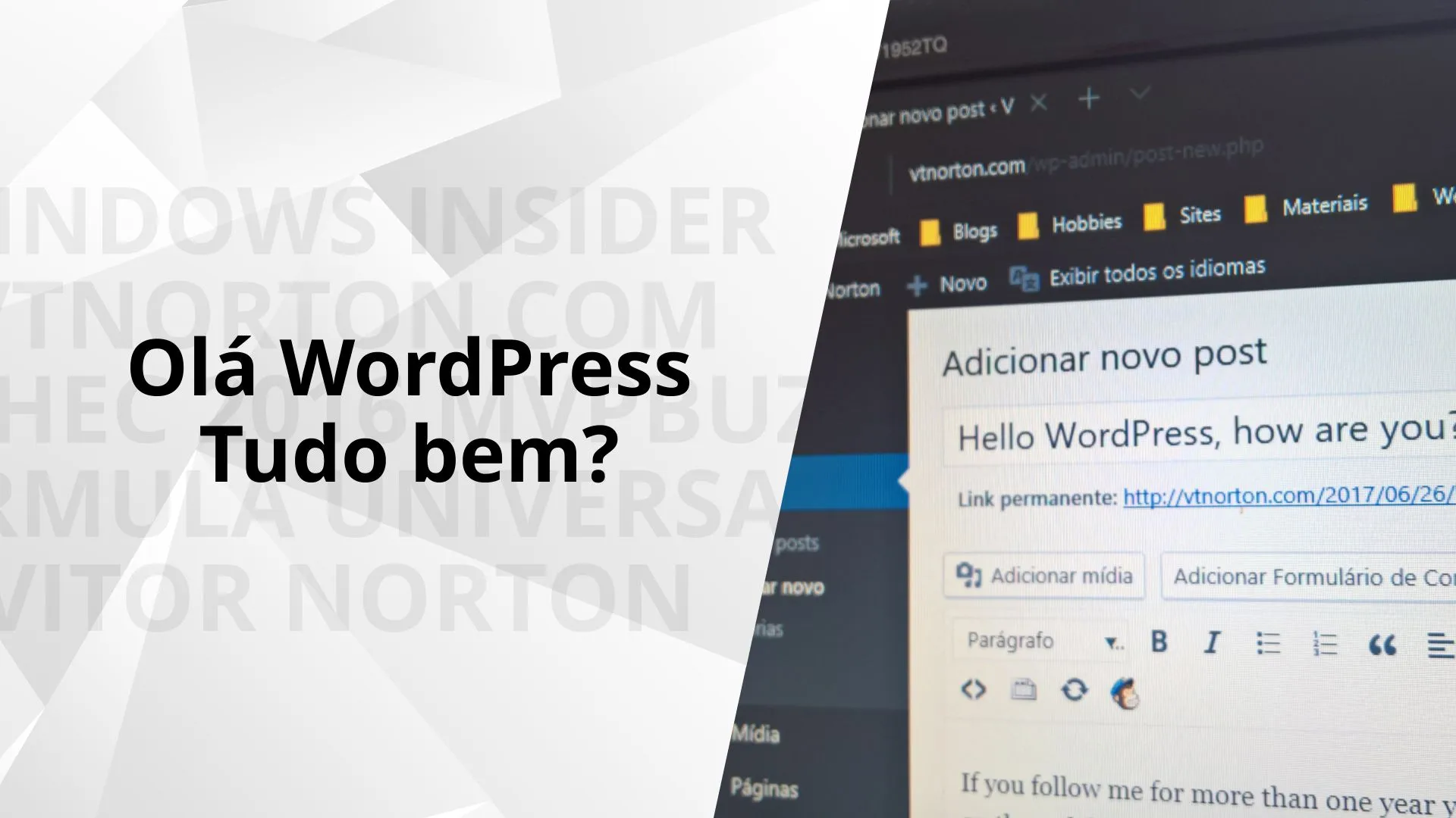 Olá WordPress, tudo bem?